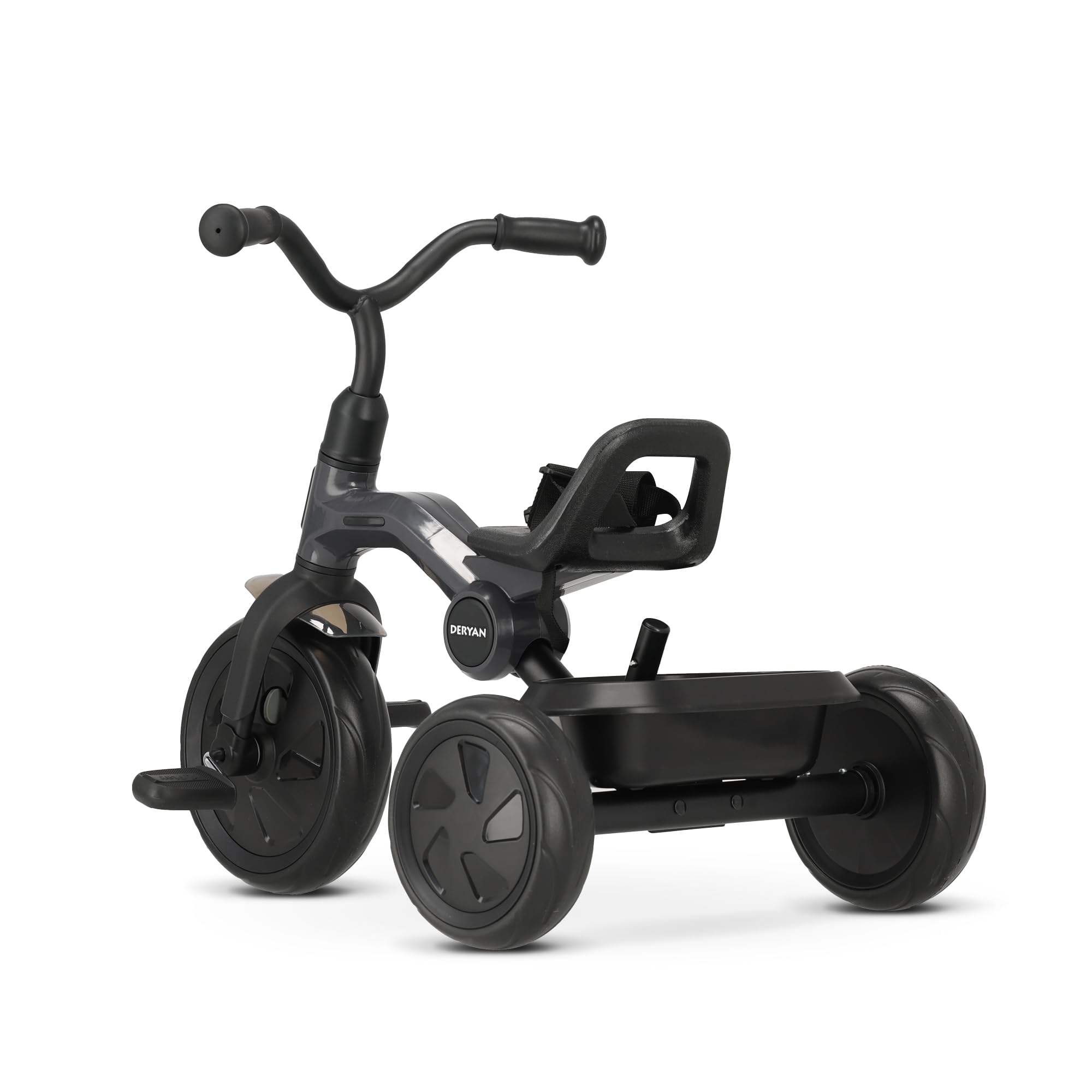 Deryan 2en1 Drifter Triciclo - Triciclo infantil desde 2 años hasta 6 años - Ayuda para aprender a caminar con capacidad de carga hasta 25 kg - Incluye barra de dirección, cinturón de seguridad