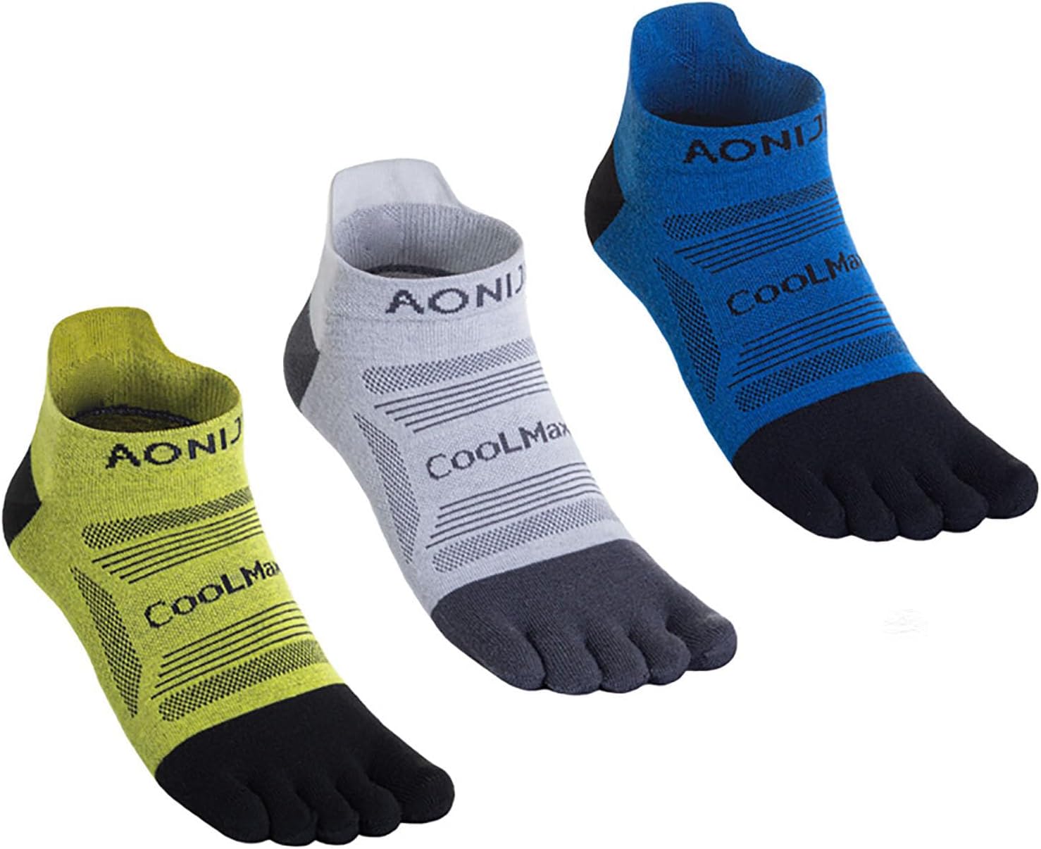 AONIJIE Toe Socks, Sports Quarter Socks Breathable for Men and Women Suitable for Running, Climbing