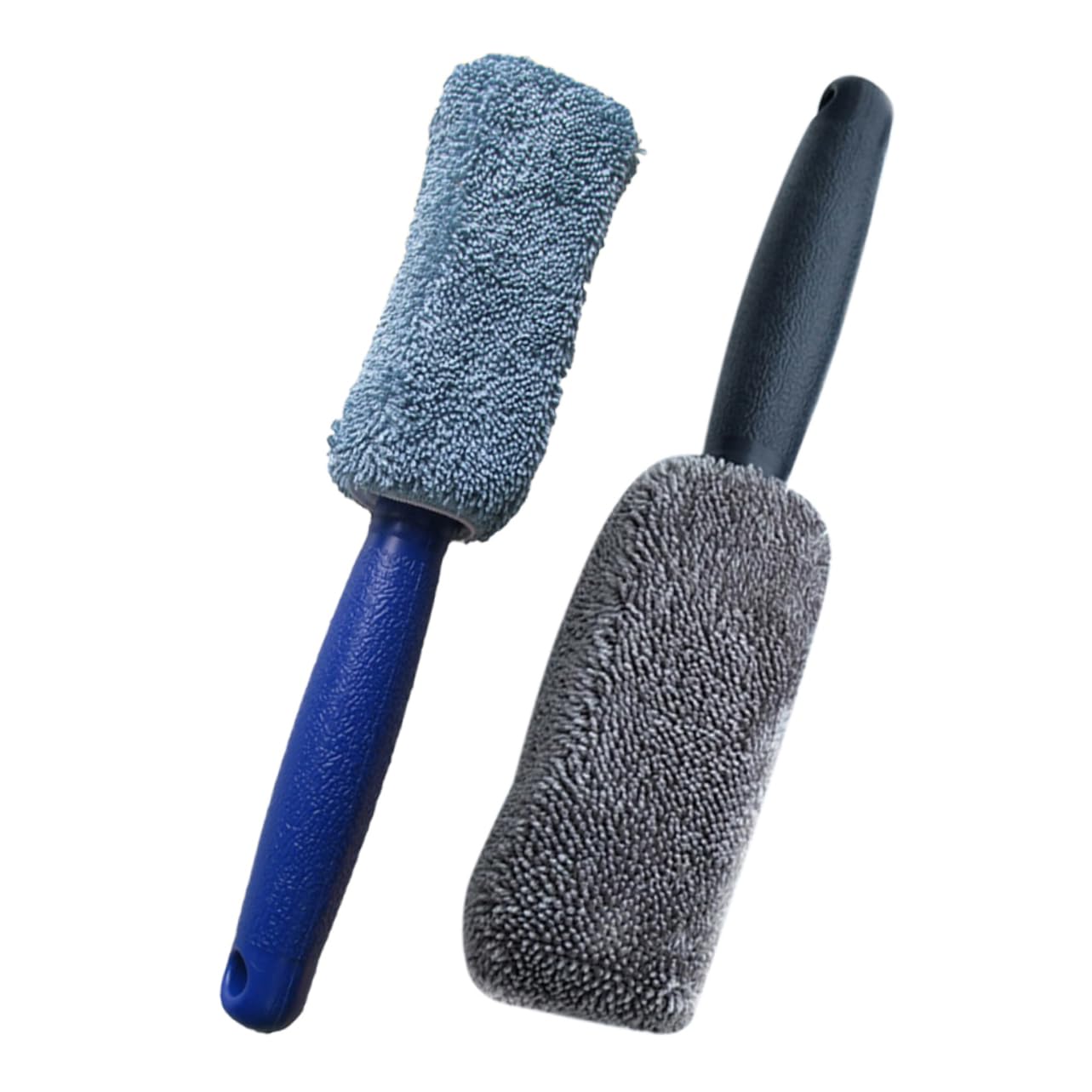 SOLUSTRE 4 Set Spazzola per Pneumatici in Microfibra con Manico Lungo Detergente per Ruote Pulitore per Cerchi Posto A Sedere Scopa Kit Spolverino Spugna Gel Lavatrice Plastica 2 Pezzi * 4