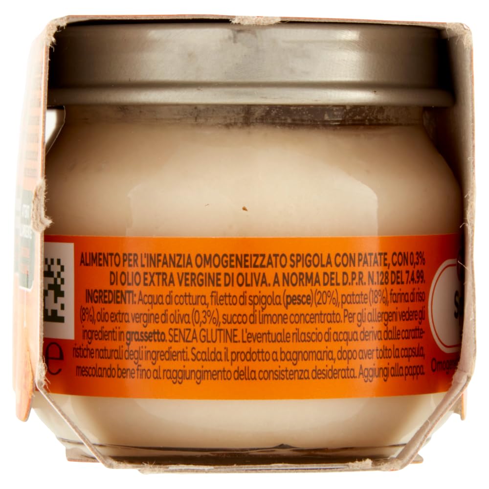 Plasmon Pesce Spigola con Patate, 12x (2x 80g), Mit ausgewählten Zutaten, 100% natürlich, Ohne Stärken und Salz hinzugefügt + Italian Gourmet polpa 400g