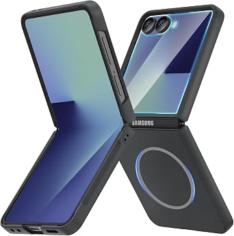 Ruky for Galaxy Z Flip 7 Slim Case, Compatible with MagSafe, Black