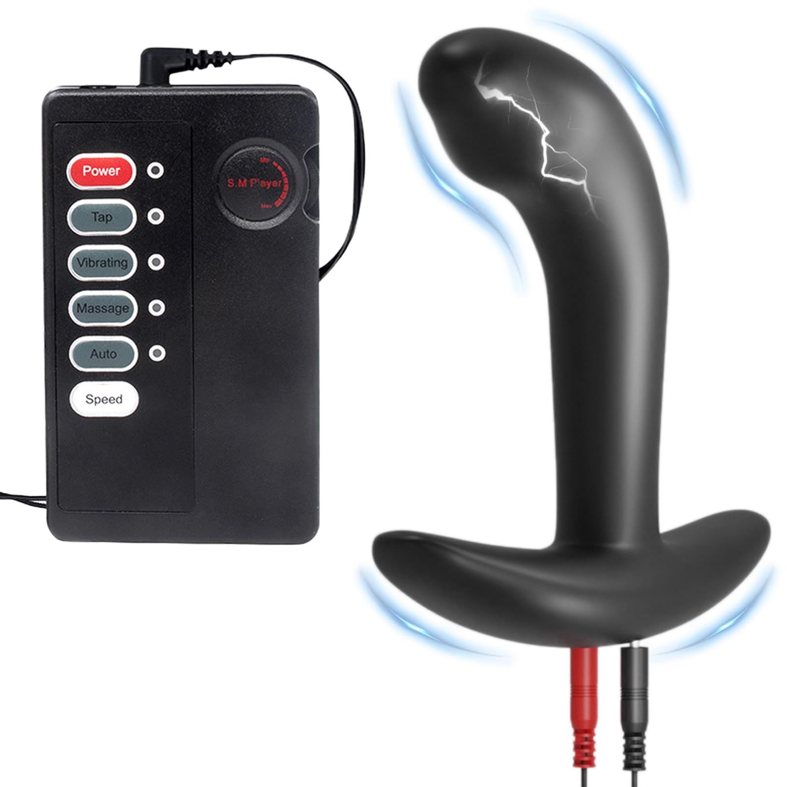 Electric Prostate Massager Electric Shock Anal Plug Dildo Multi-Frequency Electric Shock Posterior Butt Plug Exercise Wearable Plug Anal