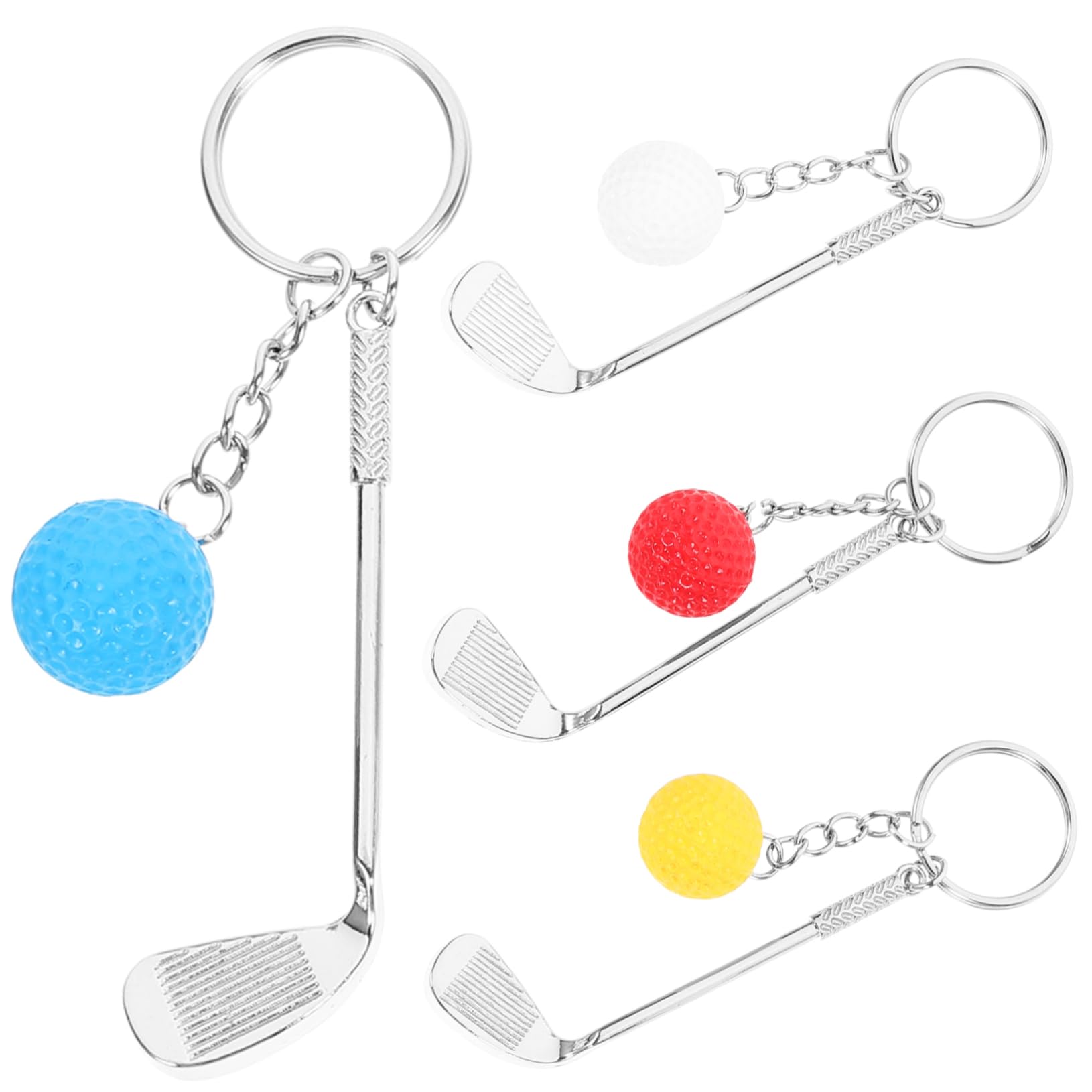 Yardwe 8 Stück Golf Anhänger Schlüsselanhänger Schlüsselanhänger Rucksack Anhänger Lustiges Accessoire Lustige Partygeschenke Golfbälle Metall