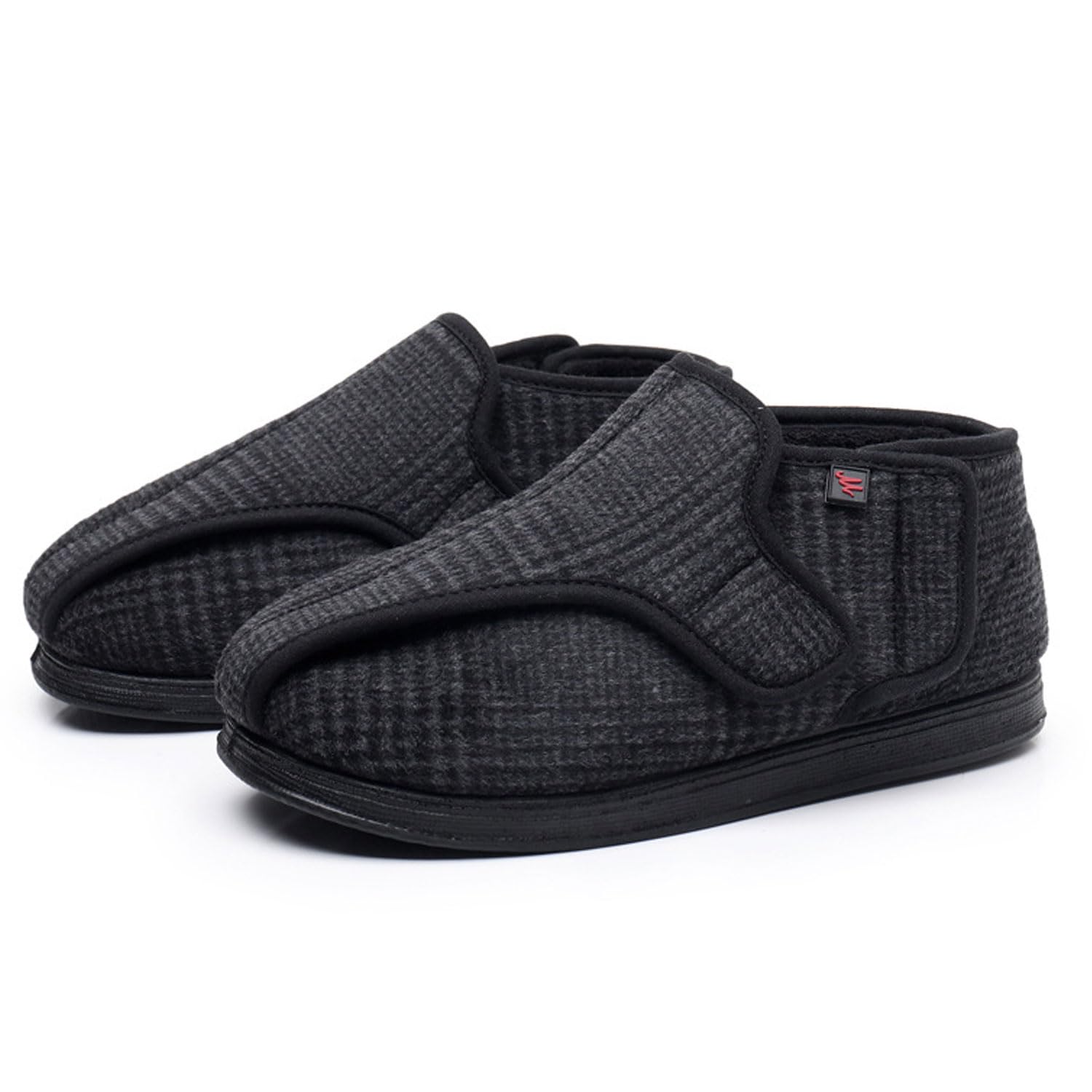 Generisch Diabetiker Schuhe Winterstiefel Herren Damen Extra Weit Hausschuhe Warme Plüsch Gefüttert für Geschwollene Füße Winter Verbandschuh Klettschuhe Ödem mit Klettverschluss Verstellbare Breite