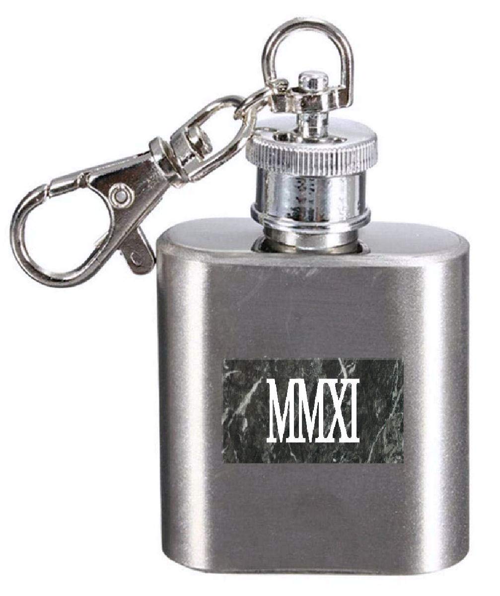 Flasque porte-clés 28,3 g élégante en acier inoxydable Année 2011