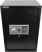 Cofre Eletrônico Digital Grande com Prateleira Removível, Aço Reforçado, Senha + Chave de Segurança, Fixação Parede/Chão, Ideal para Dinheiro, Joias, Documentos, Casa e Escritório