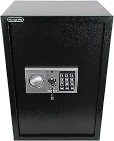 Cofre Eletrônico Digital Grande com Prateleira Removível, Aço Reforçado, Senha + Chave de Segurança, Fixação Parede/Chão, Ideal para Dinheiro, Joias, Documentos, Casa e Escritório