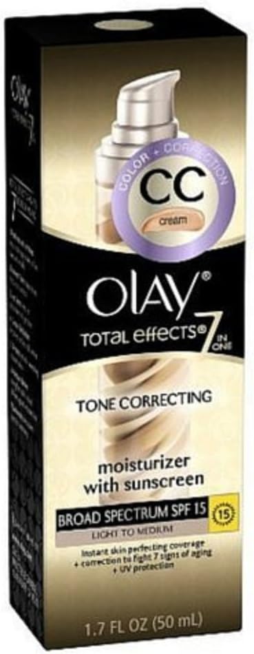 Olay CC Cream - Total Effects Tone Correcting Moisturizer with Sunscreen Broad Spectrum SPF 15 Fair To Light 1.7 Fl Oz