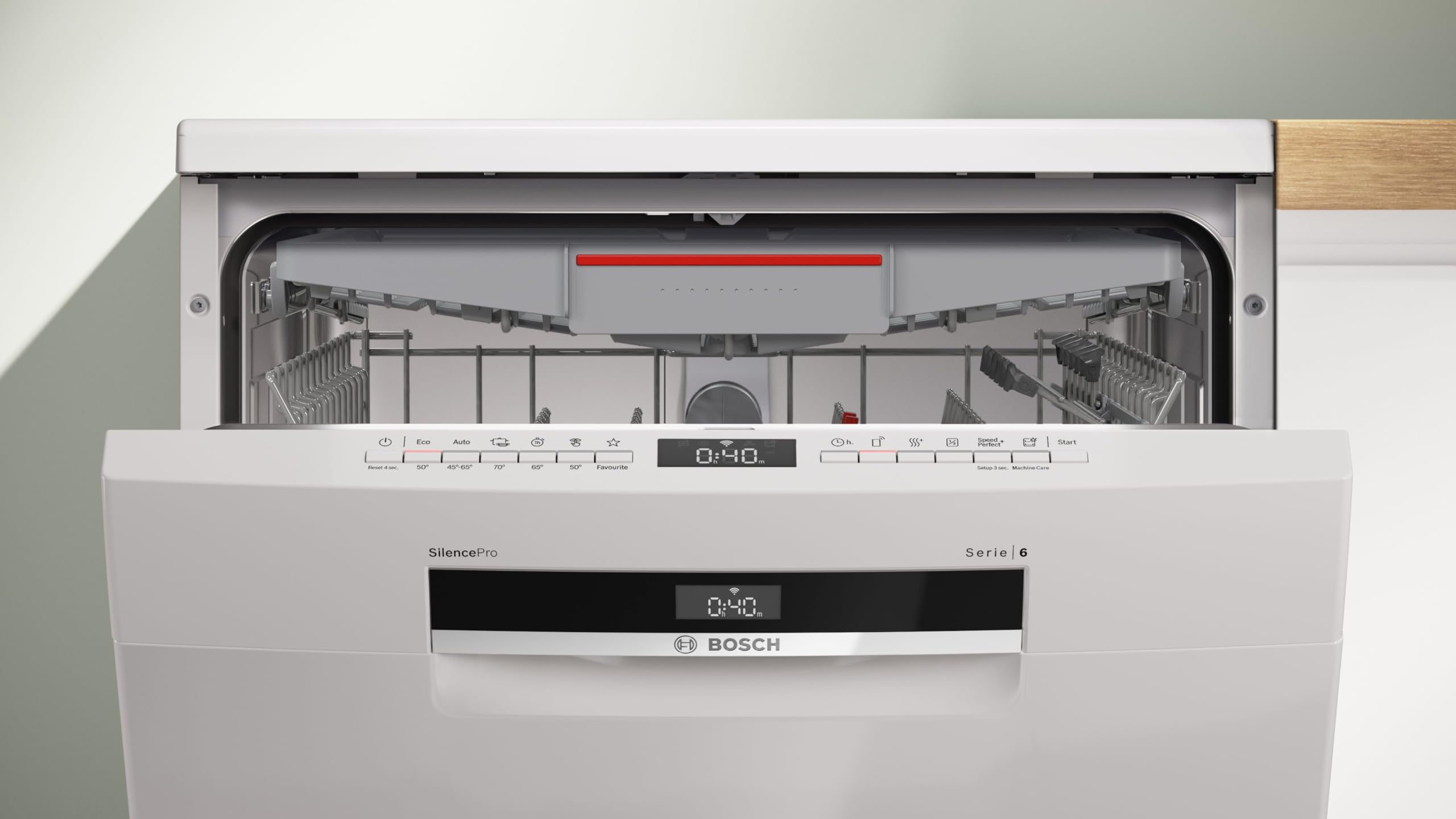 Bosch SMS6ZCW12F Series 6 - Dishwasher, Freestanding, PerfectDry | 60 cm, white, Max Flex baskets, Zeolith dryer: even dries plastic, Extra Clean Zone: 3 jets for intensive cleaning