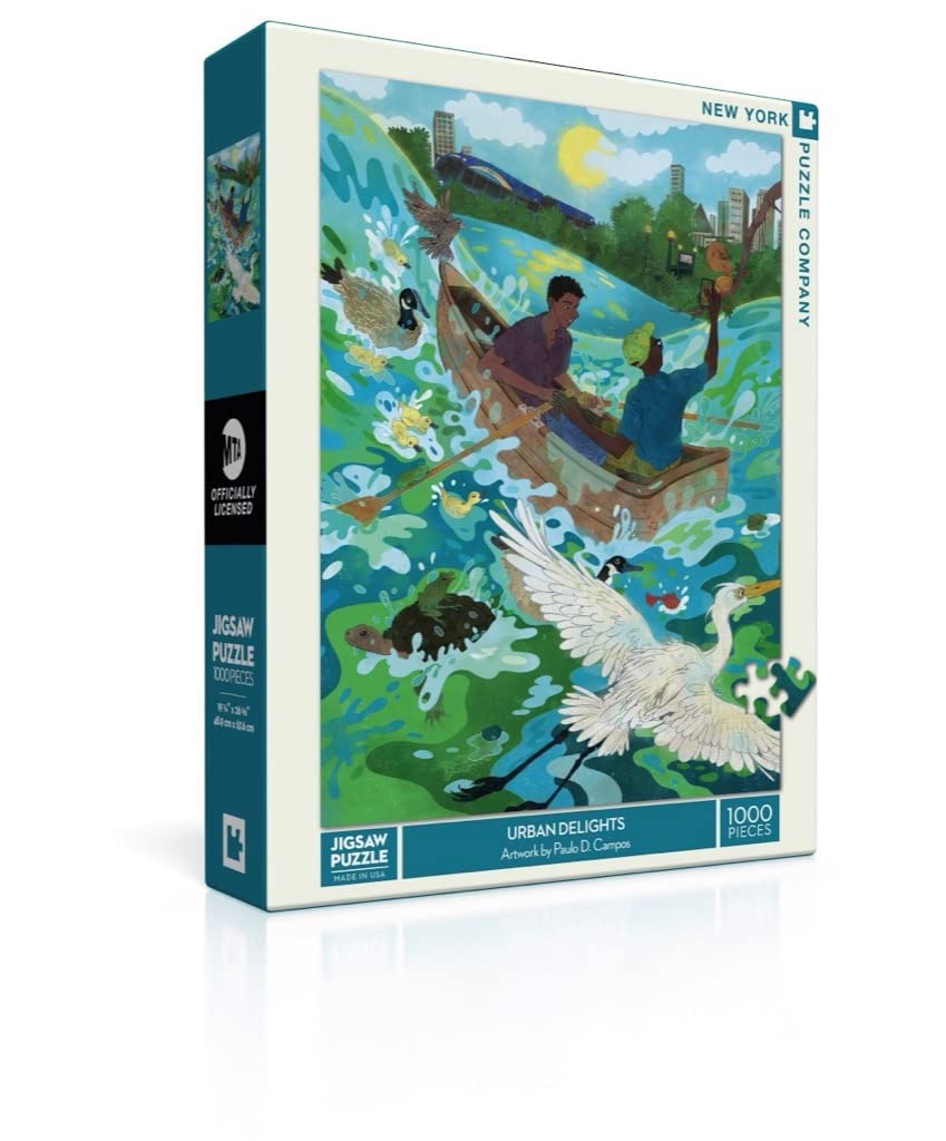 New York Puzzle Company - Transit Posters Urban Delights - 1000 Piece Jigsaw Puzzle