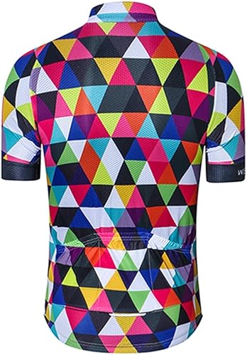 Miniatura 2 de Hombre Ciclismo Jersey Manga Corta Bicicleta Ropa Multicolor Diamante