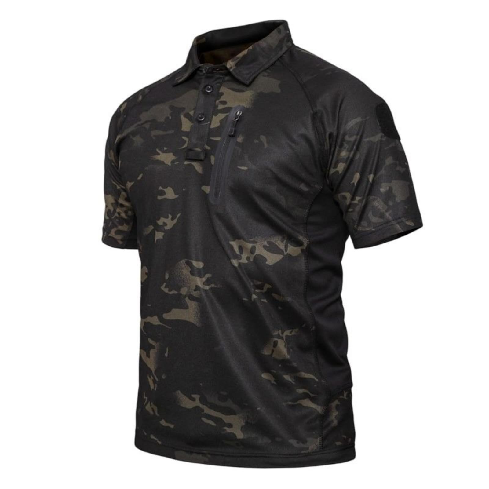 Herren Camouflage Kurzarm-Poloshirt für Outdoor Reisen und Freizeit