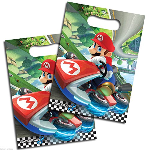 Price comparison product image 8 Loot Bags - MARIO KART Birthday Party