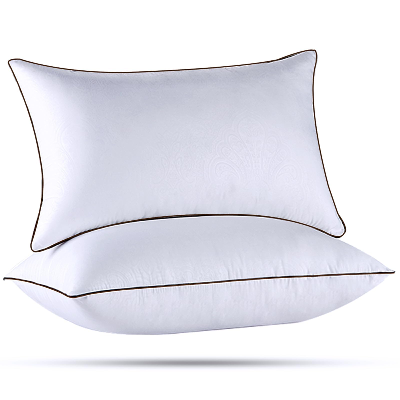 HUXMEYSON King Size Pillows Set of 2, Luxury Hotel Bed Pillows Set with Down Alternative Filling for Side and Back Sleepers