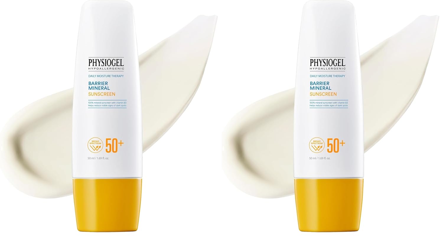 Physiogel Lightweight Moisture Korean Sunscreen, Broad Spectrum SPF 50+, Water Resistant & Safe for Sensitve Skin, Reef Friendly, Paraben-Free, Dermatologically Tested, Korean Skin Care.
