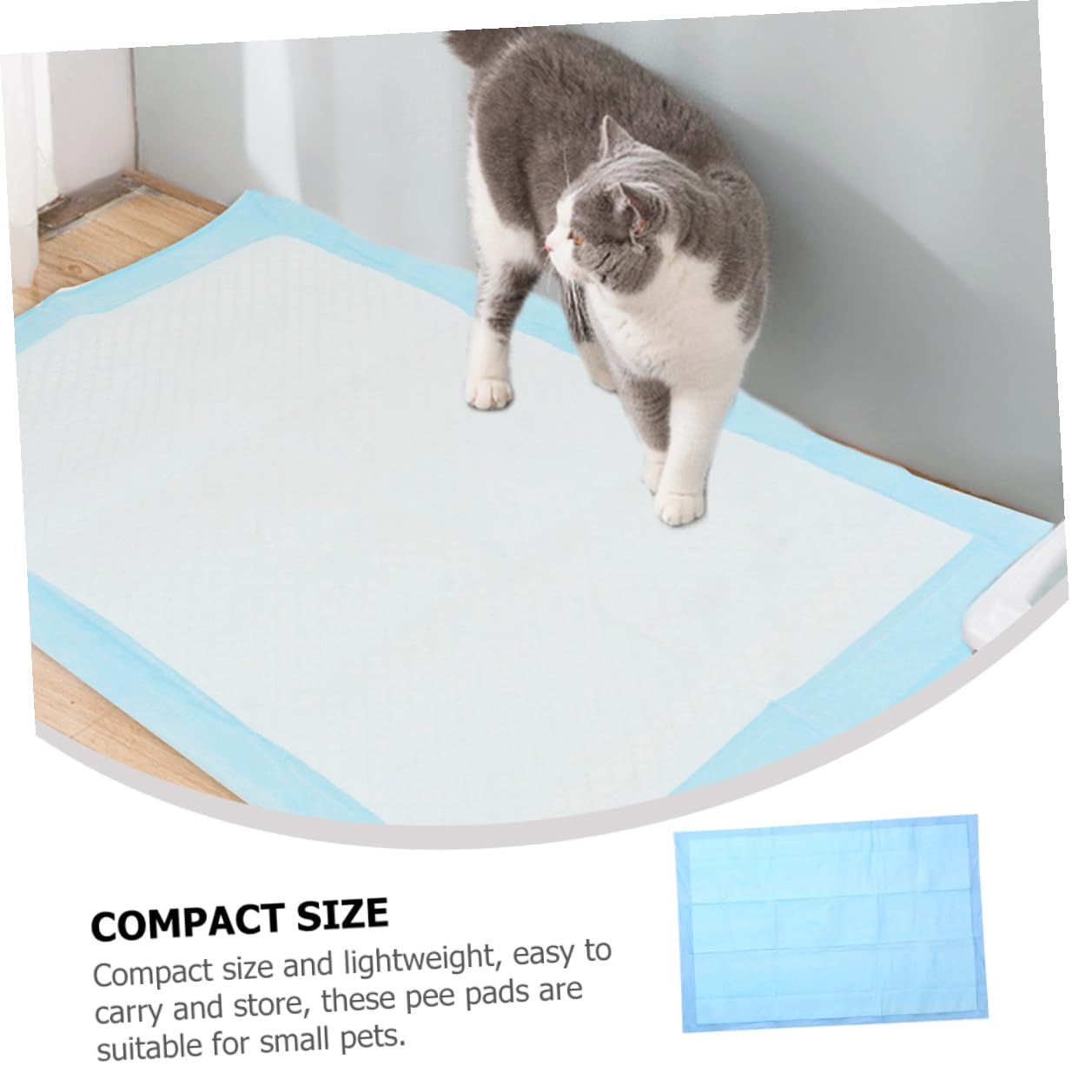 Toddmomy 50 Stück Einweg Haustier Trainingspads Welpen und Katzen Urinunterlagen 33x45cm Saugstark und Geruchsbindend für Stubenreinheitstraining bei Hunden und Katzen