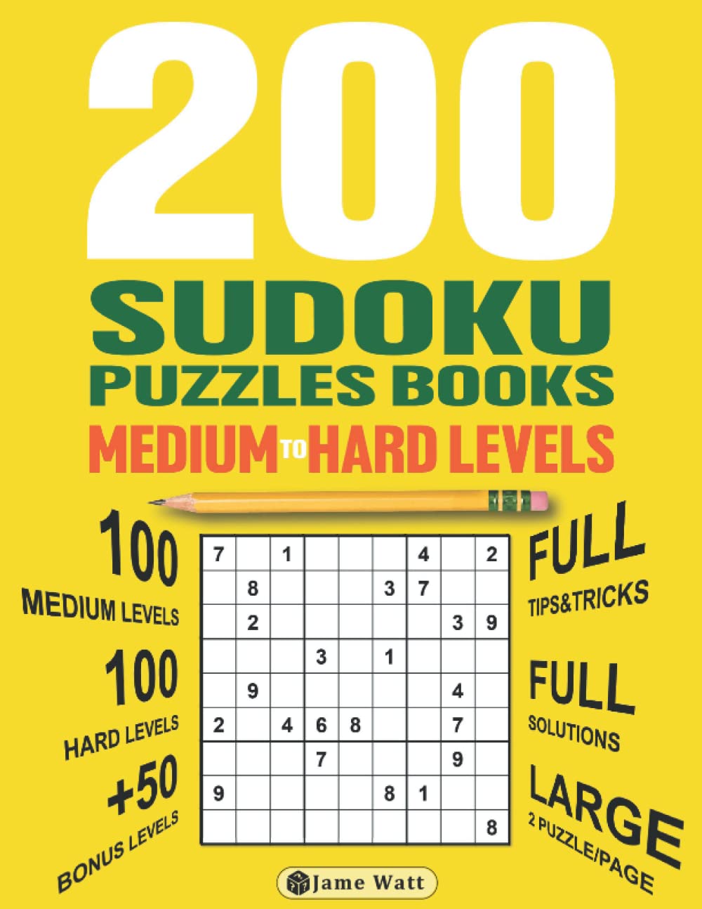 200 SUDOKU PUZZLES BOOKS MEDIUM TO HARD LEVELS: Brain Games Large Print Sudoku 9x9 For Adults And Seniors (Sudoku For Adults) (200 SUDOKU PUZZLES BOOKS FROM EASY TO OH DEAR! LEVEL)