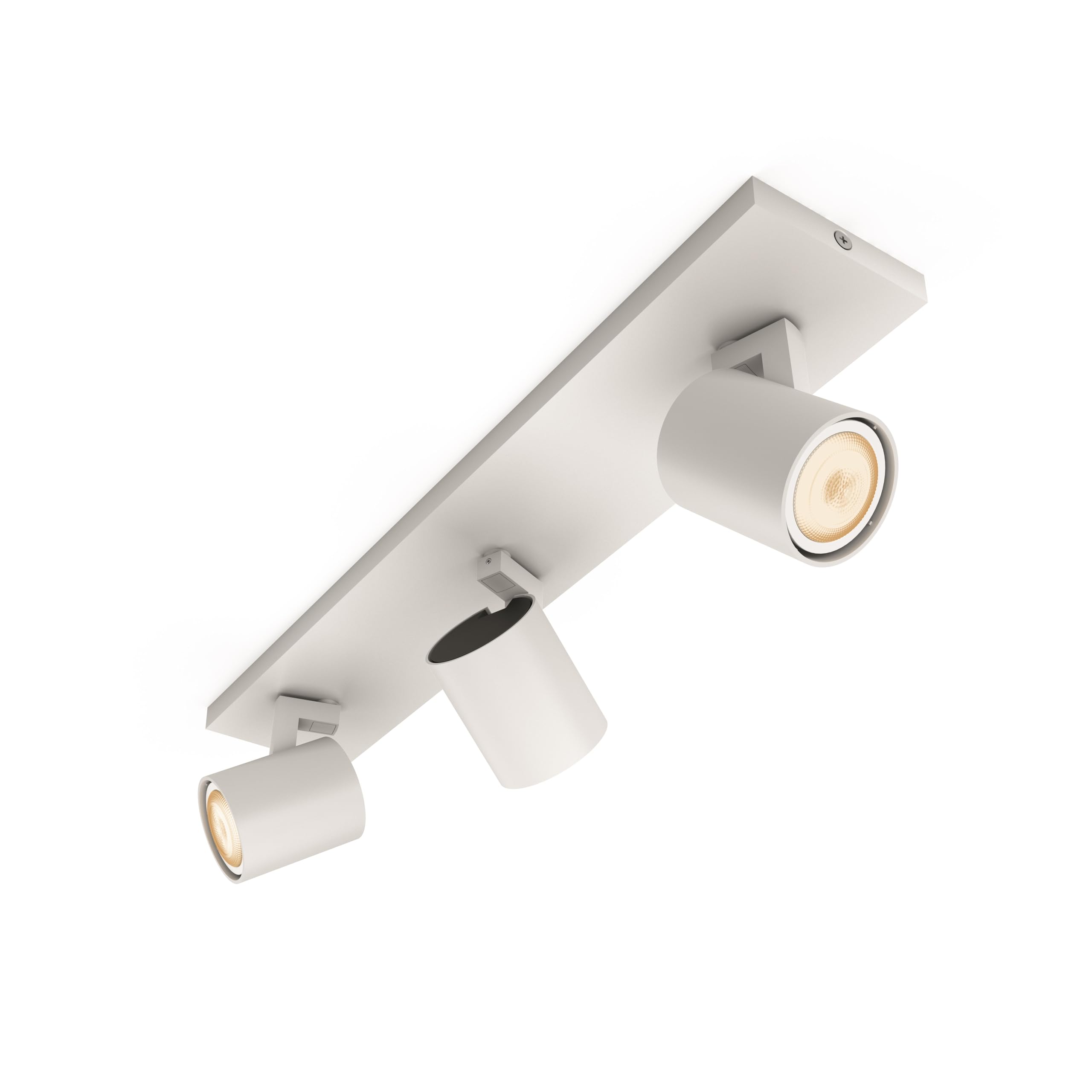 Philips Runner Aufbaustrahler (Weiß) - 3-Flammig - Nicht dimmbar | Deckenstrahler - GU10 - Warmweiß