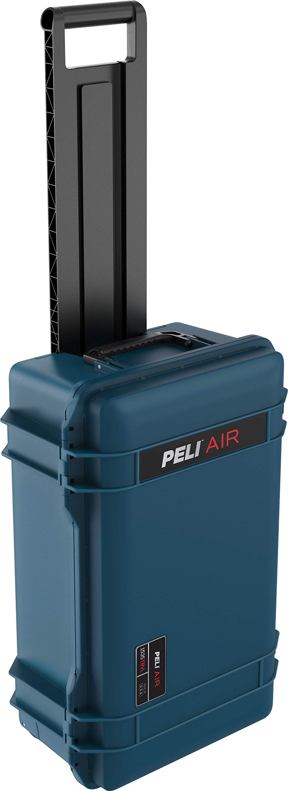 PELI 1535TRVL Travel Air Case, Valigia trolley a prova di urti con ruote, Impermeabile e resistente alla polvere, Capacità di 26L, Fabbricata in USA, Con inserto da viaggio, Colore: Indaco