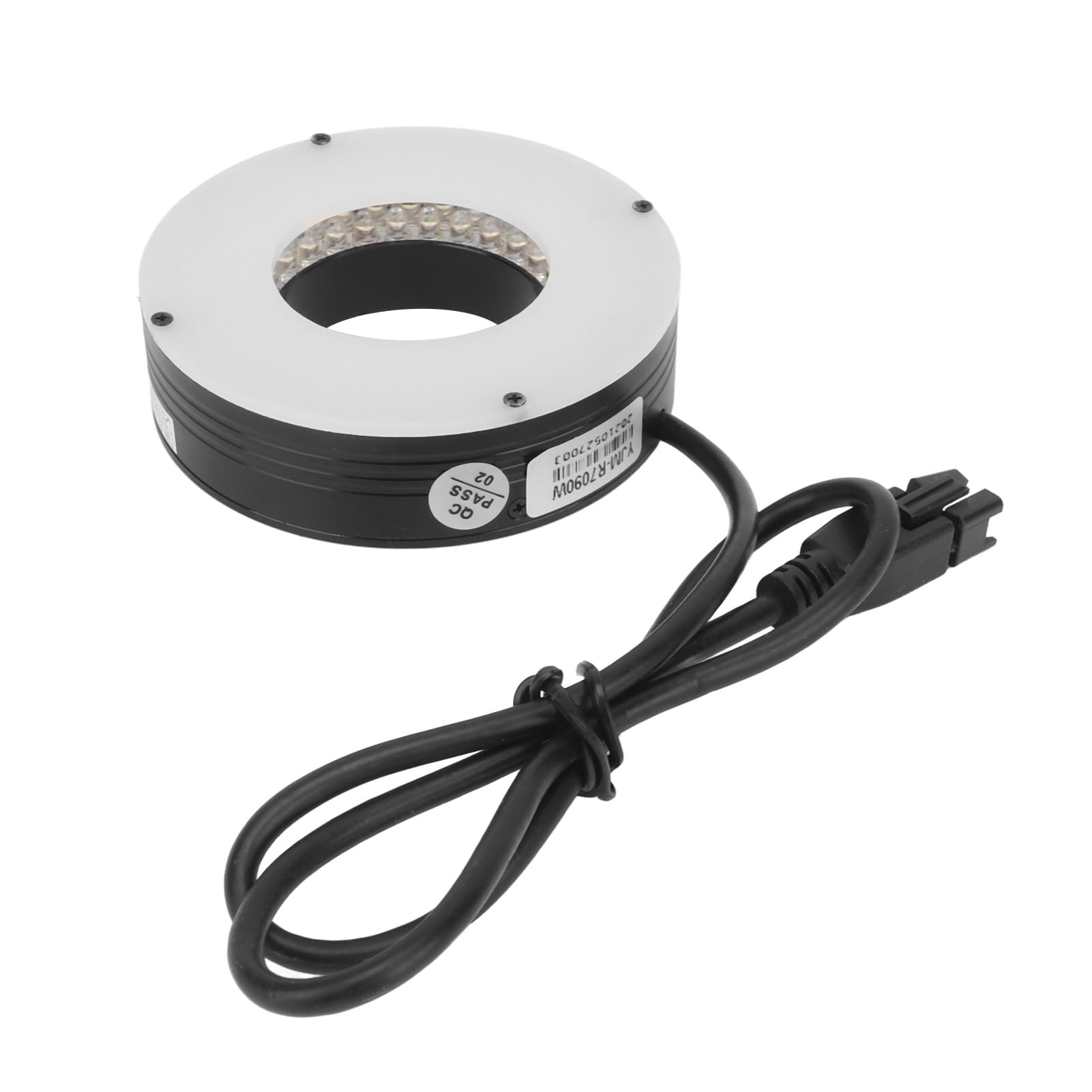 Microscopio Anillo de luz LED Ángulo ajustable de 90 grados Fuente de luz de iluminación brillante para microscopio estéreo binocular industrial Aleación de aluminio ABS 70 mm de