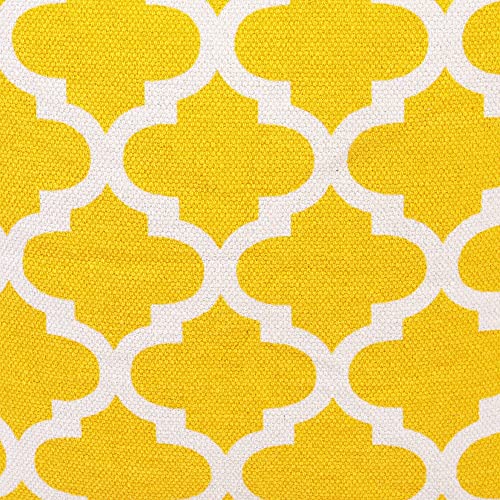 · Redearth · Unstuffed Pouf Ottoman Cover Textured Storage Cube Boho Bean Bag Footrest For Living Room, Bedroom,Nursery, Farmhouse, Kidsroom, Patio, Gym; 100% Cotton (20X20X20; Mustard) #TOP7