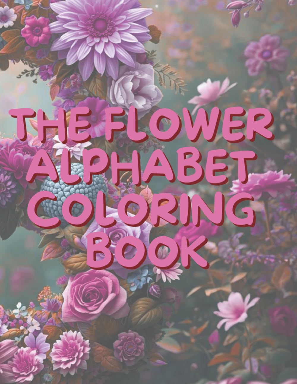 The Flower Alphabet Coloring Book: Fun & Relaxing