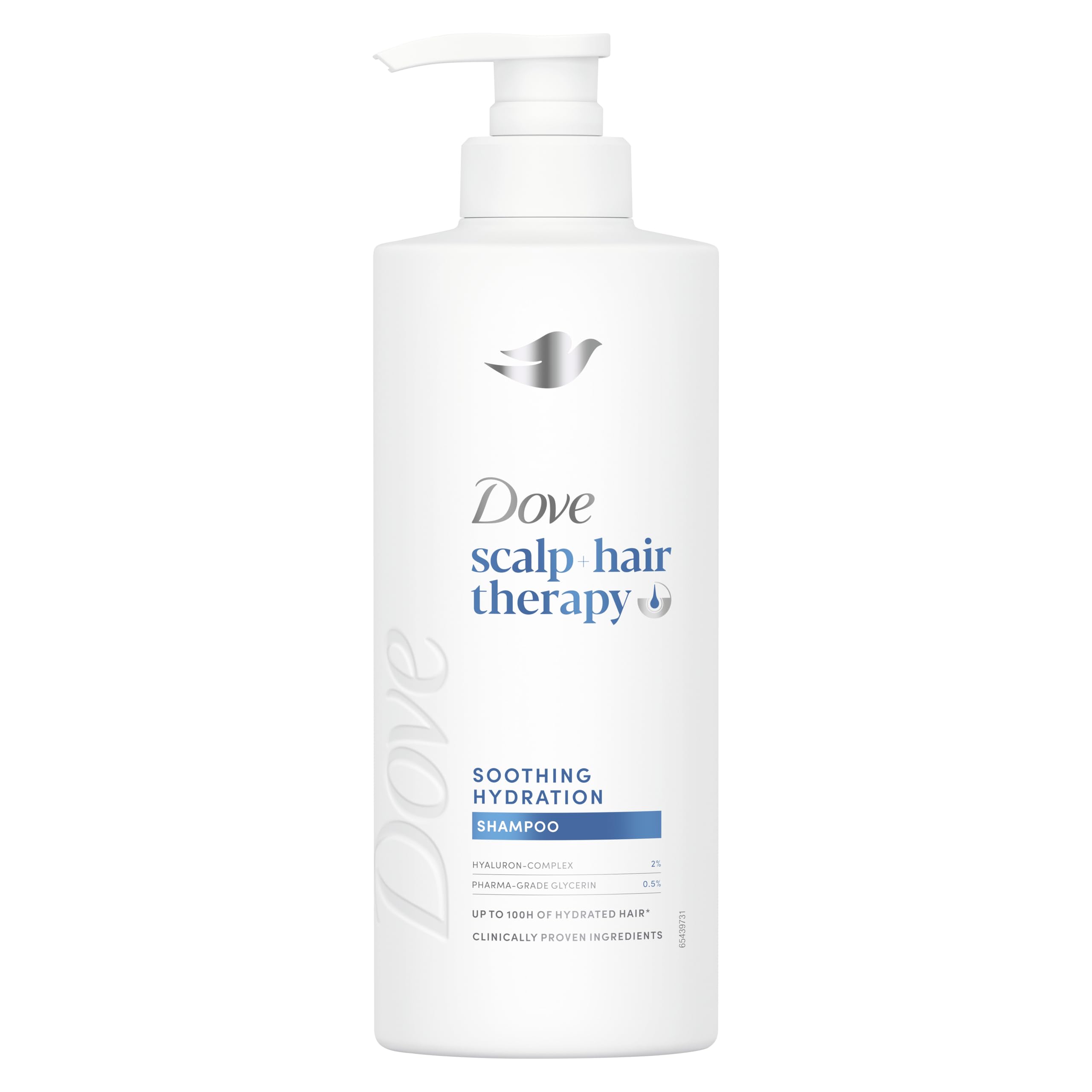 Dove Scalp + Hair Therapy Soothing Hydration Shampoo hair care with Hyaluron-Complex and Pharma-Grade Glycerin for up to 100 hours of hydrated hair* 400 ml