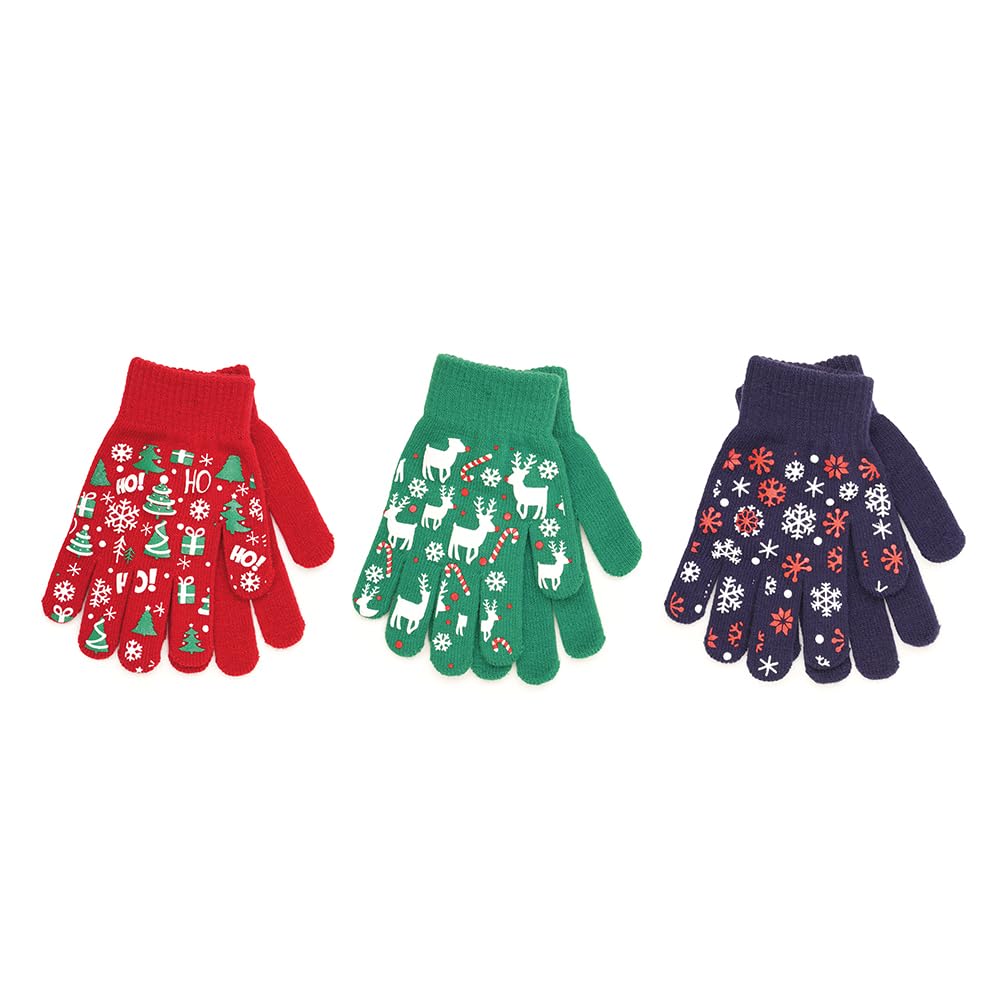 Undercover Christmas Kids 3 Pack Gripper Magic Gloves Gl1169