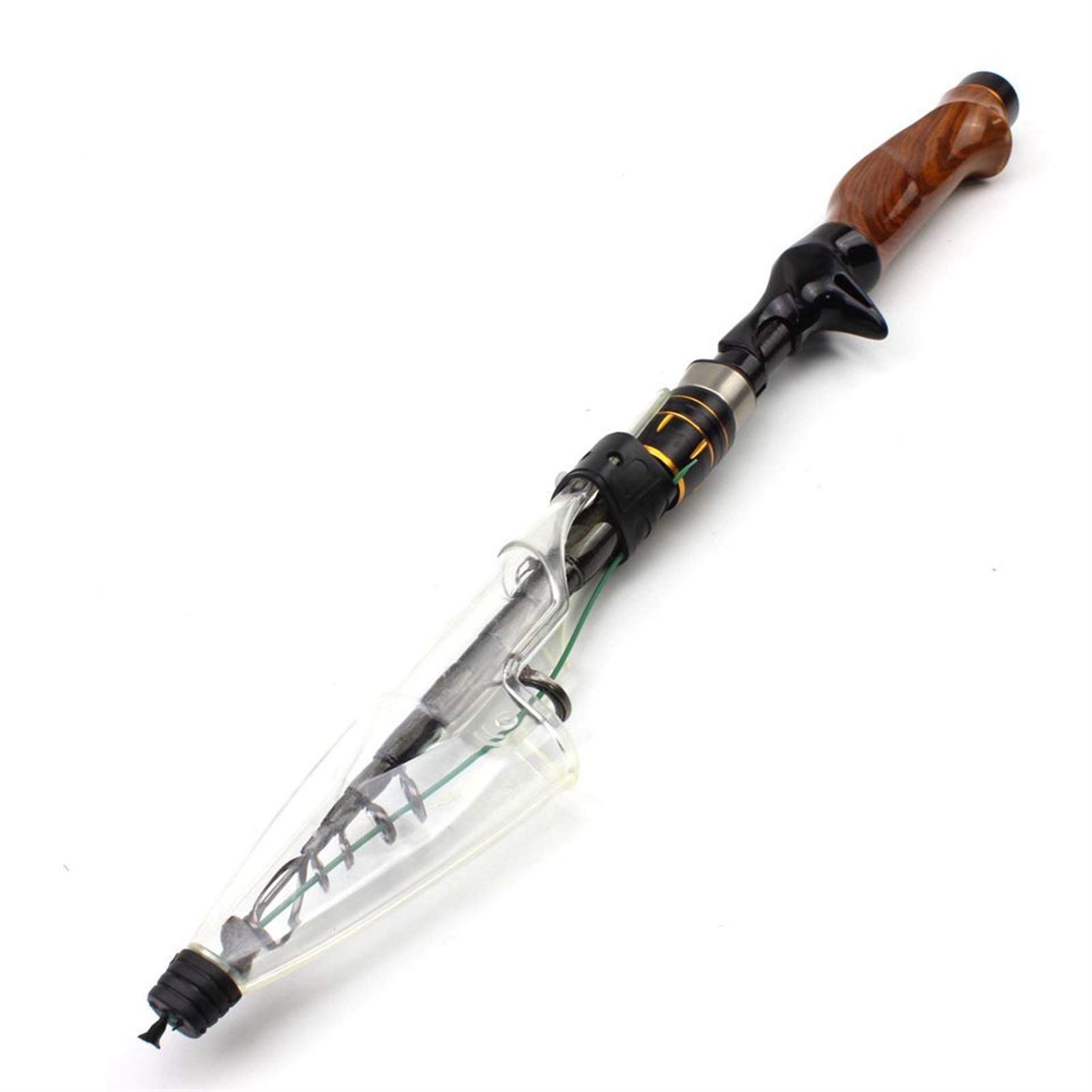 Canna da pesca Asta di casting in fibra carbonio asta corsa trota telescopica canna da pesca ad esca peso 5-20g carpa manico legno Palo