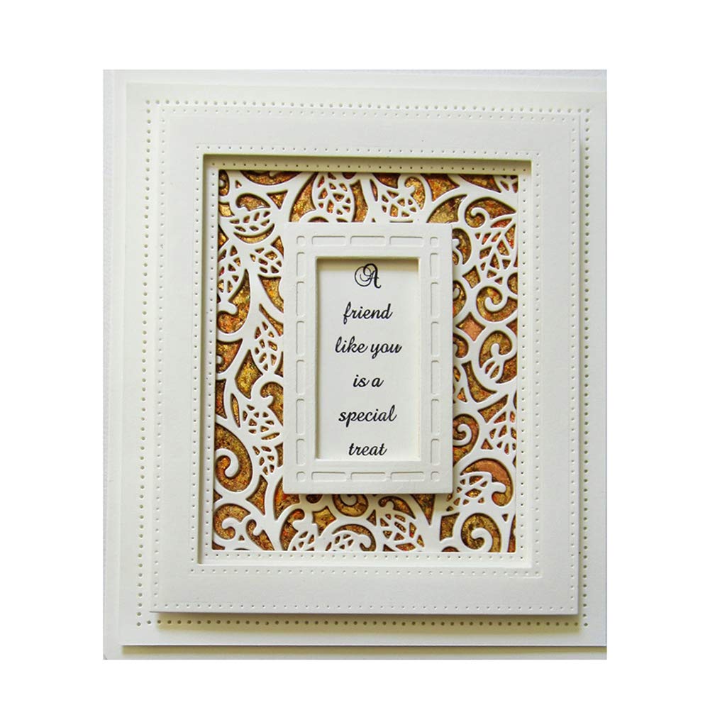 Border Die Cuts Silver Rectangle Border Metal Cutting Dies For Card ...