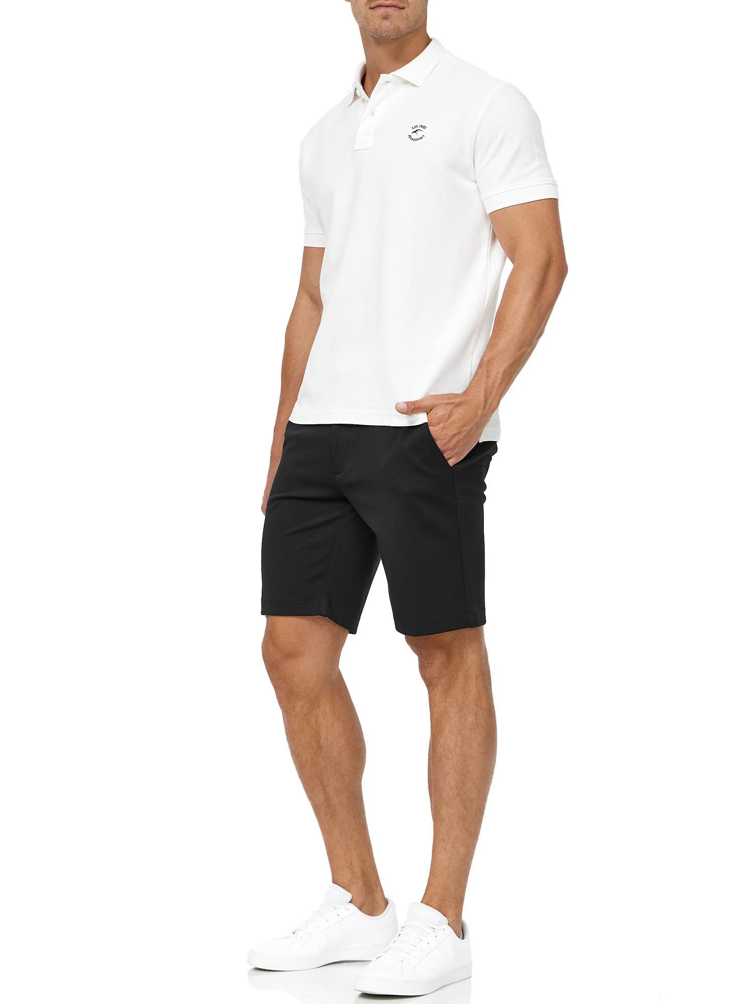 Indicode Herren Aalborg Chino Shorts aus Viskose-Stretch mit 4 Taschen | Bequeme Stoffshorts mit angenehmer Passform, Herrenshorts, Freizeithose, kurze Hose, Sommerhose, Stoffhose für Männer