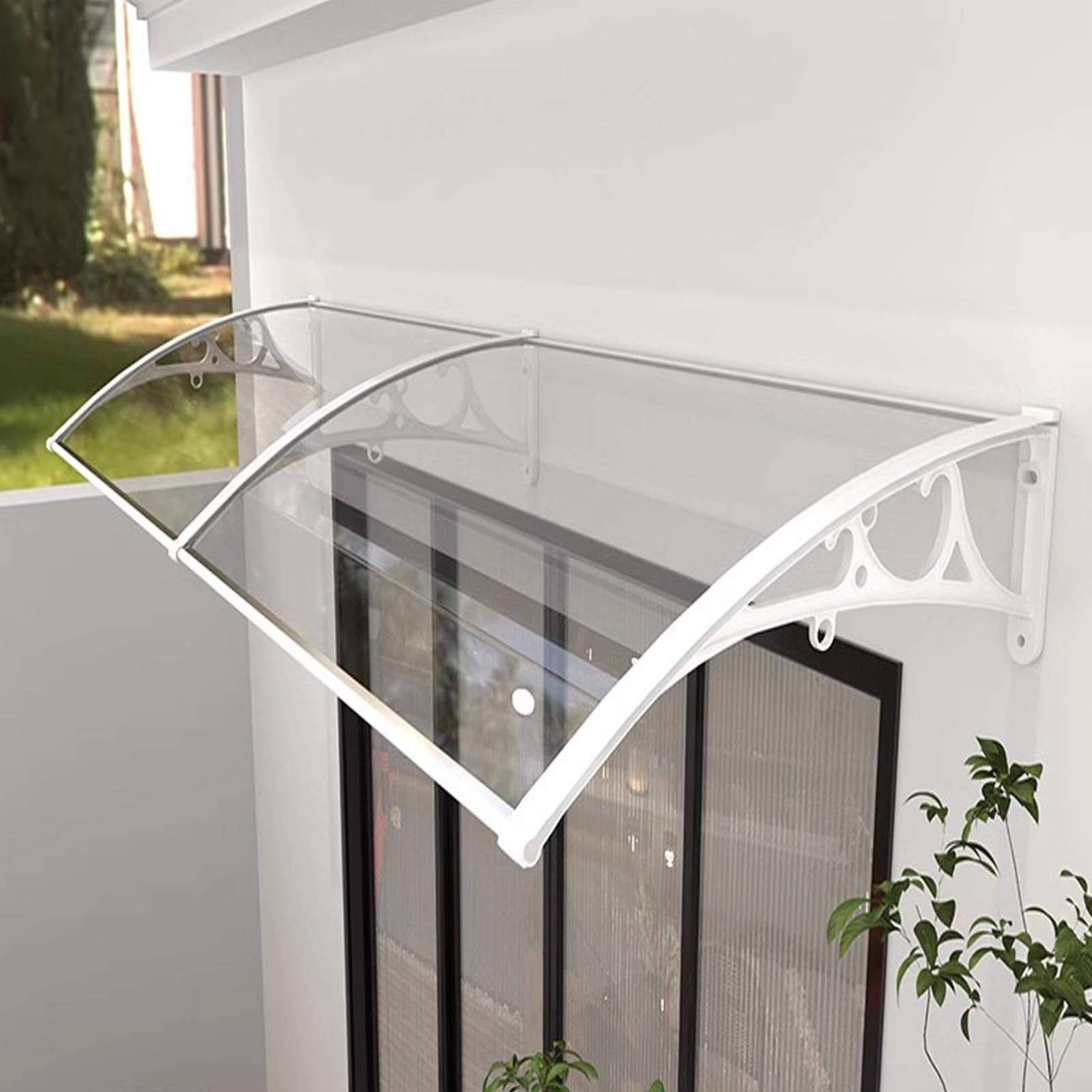 Sonnenschutz-Markise fr die Auenterrasse  transparente Markise aus  Polycarbonat fr die Vordertr zum Schutz vor UV-Strahlung, Regen und  Schnee (150 x 60 cm): Amazon.de: Garten