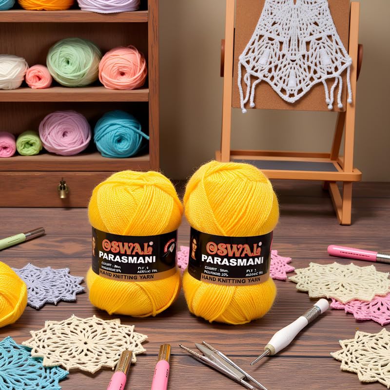 Image of M.G ENTERPRISE Os wal 3 Ply Knitting Yarn Wool (Pila), 300 gm