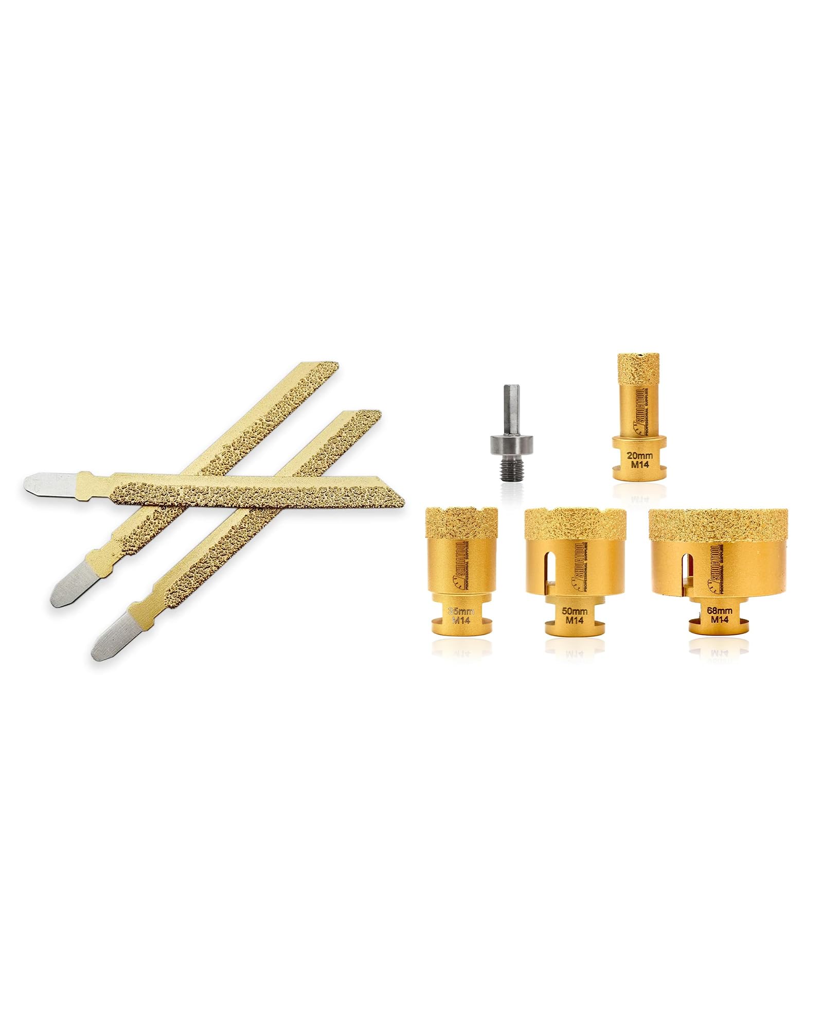 SHDIATOOOL Lames de scie sauteuse diamantée et SHDIATOOL Forets Diamantés Kit