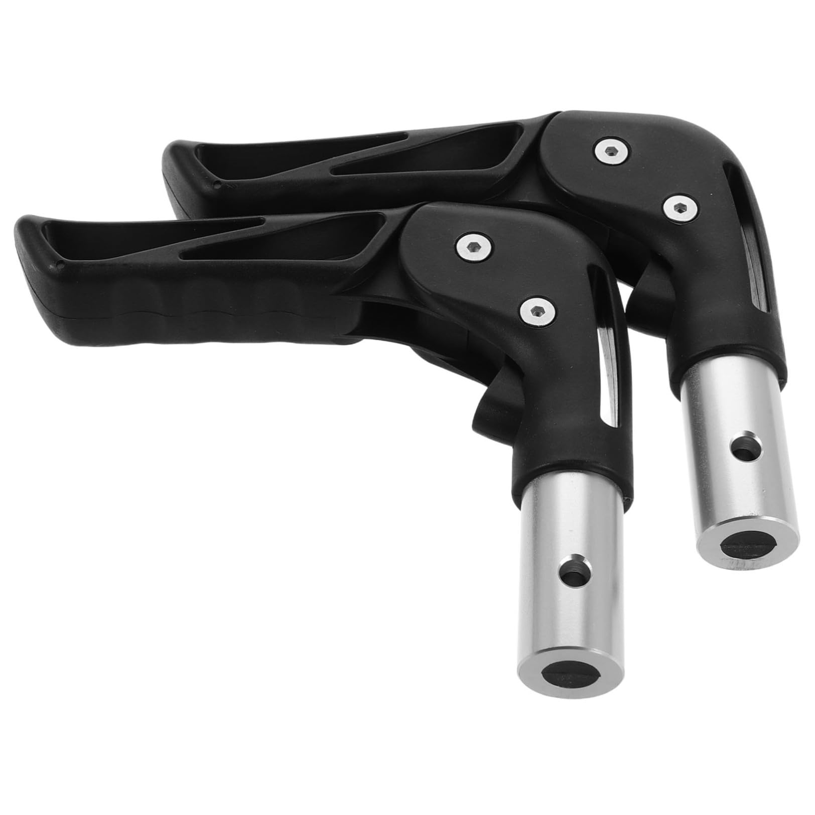 FRCOLOR Impugnature per Maniglie Carrozzina 22 Mm in Plastica e Metallo Antiscivolo Ergonomiche per Sedie a Rotelle Pieghevoli, Supporto Potenziato per Spinta Posteriore, 1 Paio
