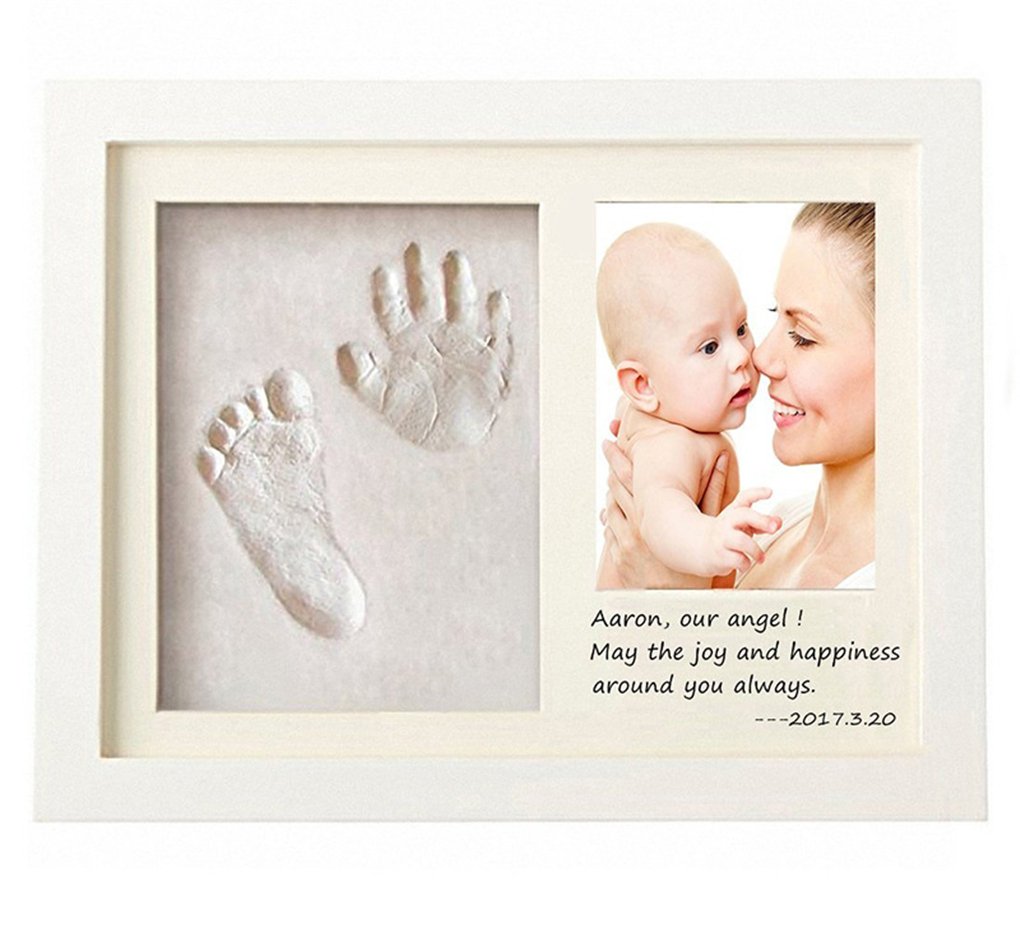 Cornice con impronta bimbo in argilla Kit Impronta per Mani e Piedi del Neonato - Impronta Bambino neonato cornice per foto di fango con stampa di mani e piedi del bambino Il regalo bimbo perfetto #2