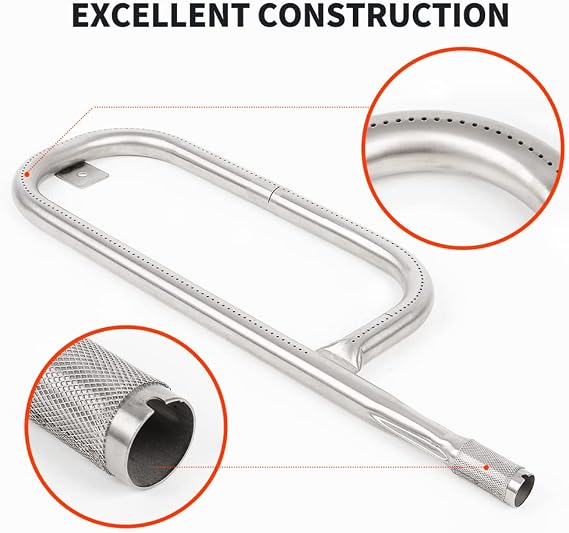 Apromise grill burner Weber replacement -Durable stainless steel burner tube replacement Weber Q100 Q120 Q1000 Q1200 Baby Q | Weber 60040/69957/41657-17 inches