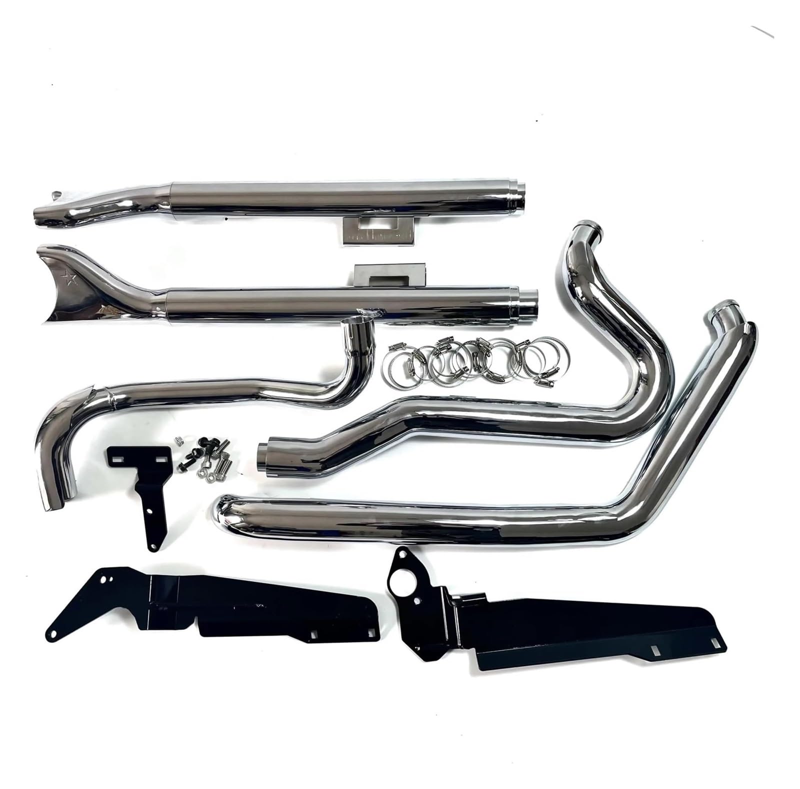 For Harley For Softail SLIM For Deluxe Street Bob 2018 2019 2020 2021 2022 2023 Motorcycle Exhaust Pipe System diameter slip exhaust pipe(36 inch Black)