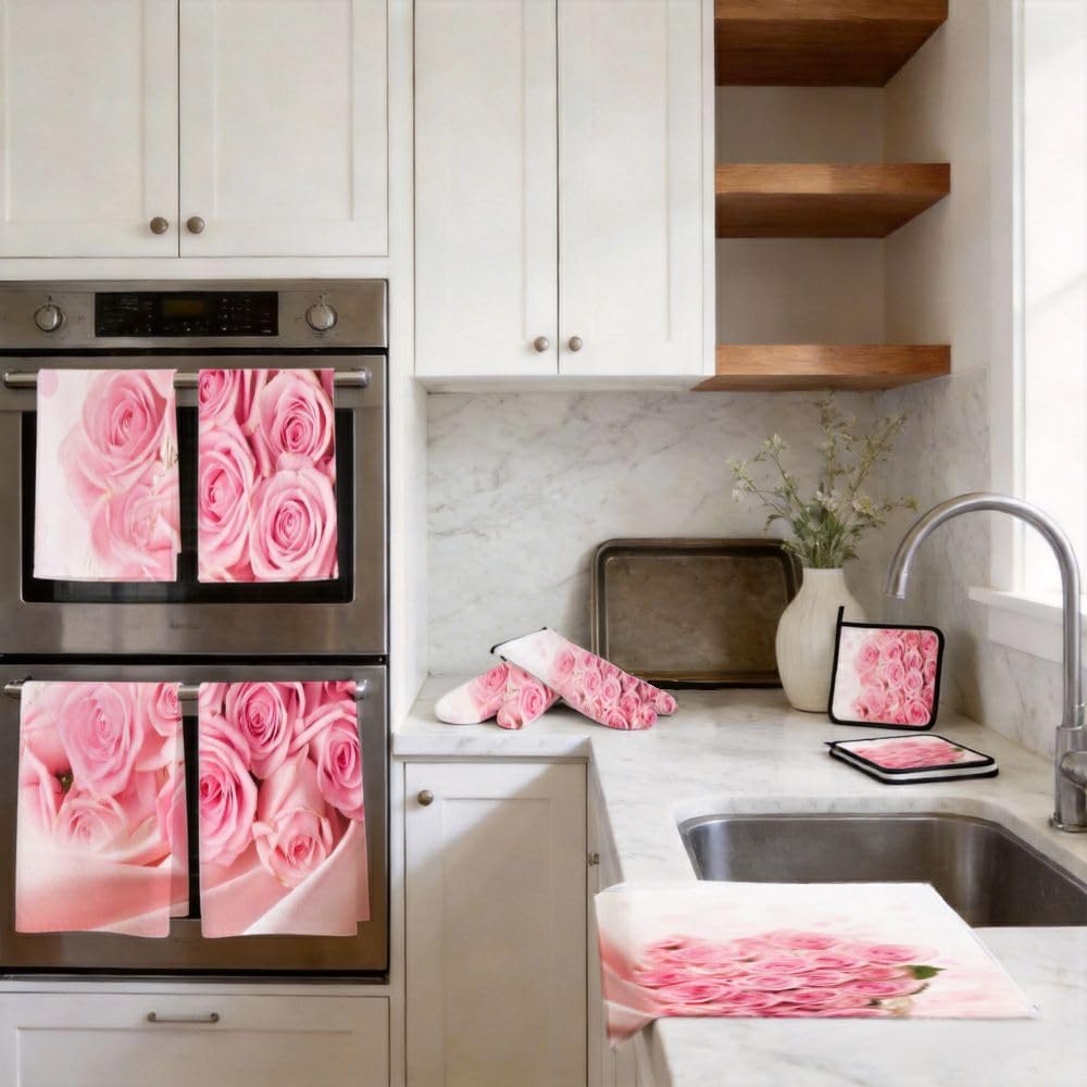 9PCS Bella Rosa Roses2 Cucina Decor e Accessori Set