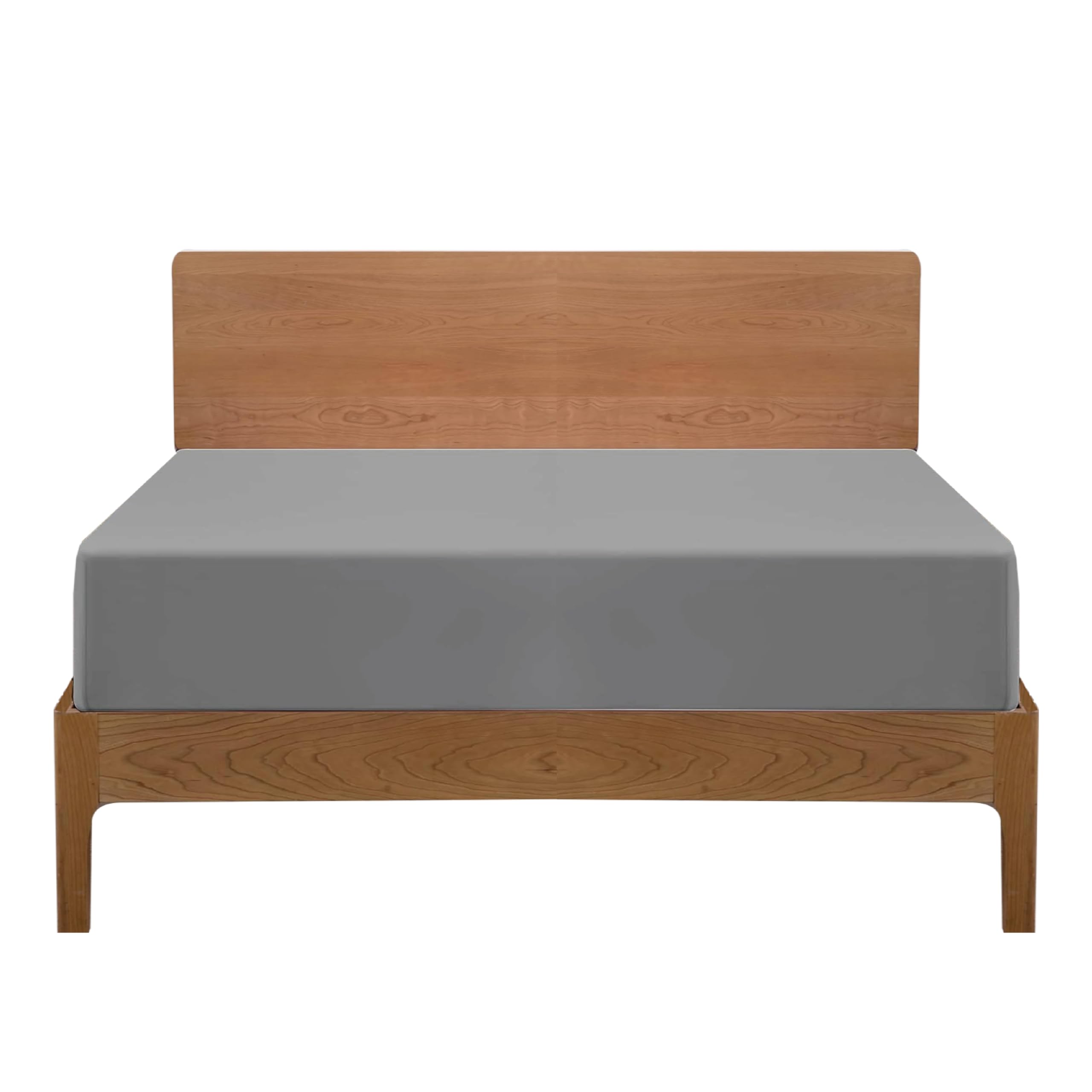 Ev Dekor Single Fitted Sheet Soft 100% Microfiber 30cm Deep Pocket Bed Sheets - Grey (90 X 190) Cm, Grey 30cm Fitted