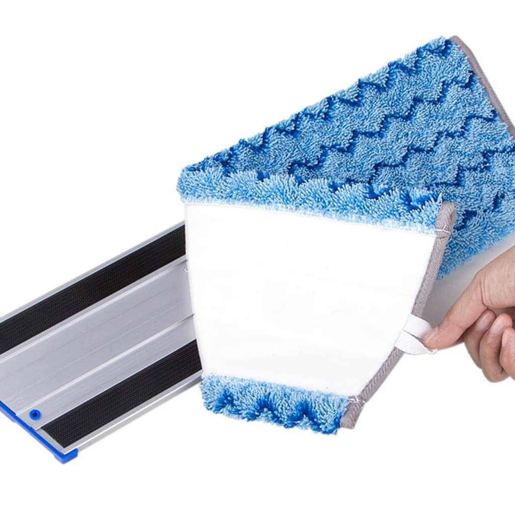 Mopa Sistema MOP Plano de Microfibra Adecuado for Madera, Azulejos, Laminado, Vinilo, 2 núcleos de reemplazo, Cabeza de Microfibra Reutilizable Apto para Todo Tipo de Suelos.