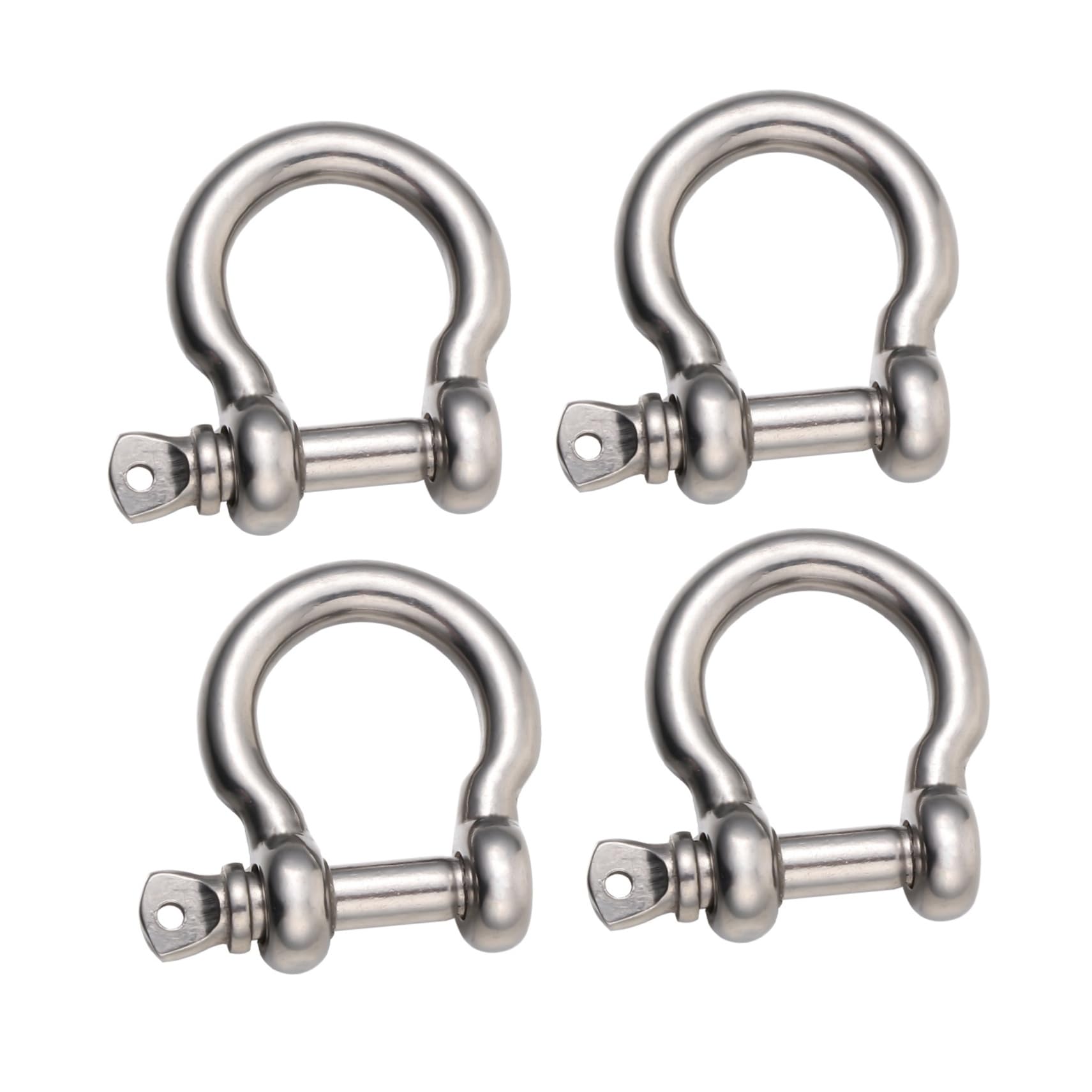 Veemoon Easy to Use Horseshoe Clasp Shackles 4pcs Stainless Steel Lifting Shackles for Boating