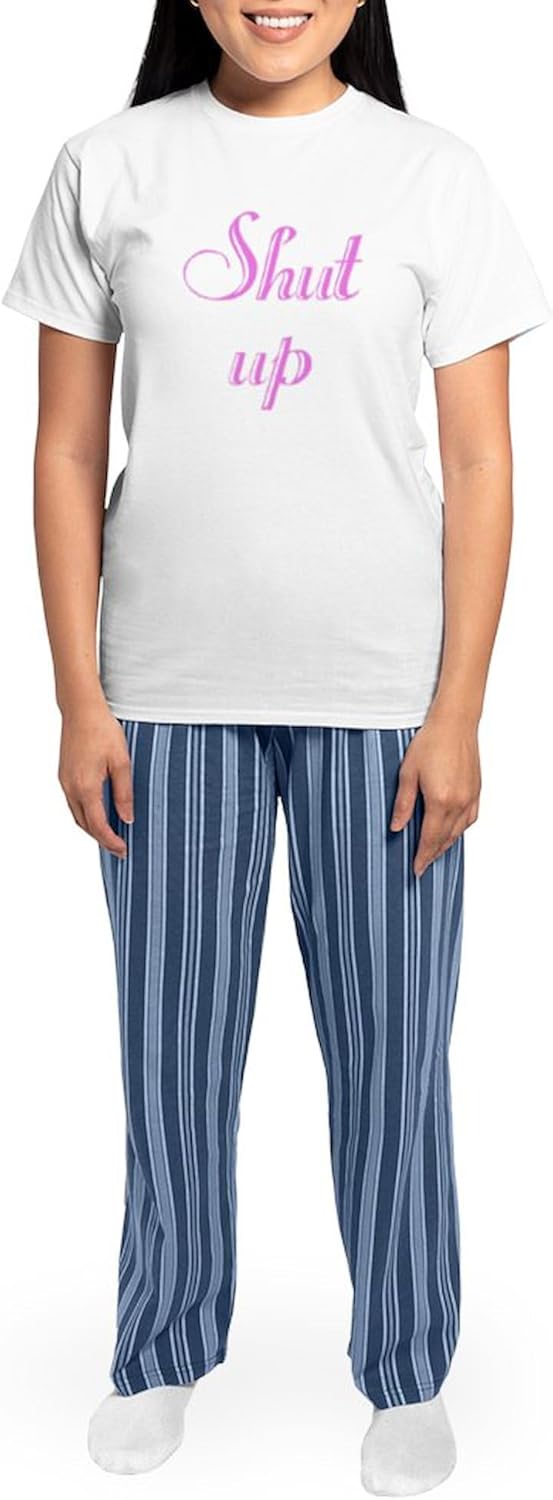 CafePress Adult Clothing and Apparel Women's Light Pajamas Women's Novelty Cotton Pajama Set, Comfortable PJ Sleepwear