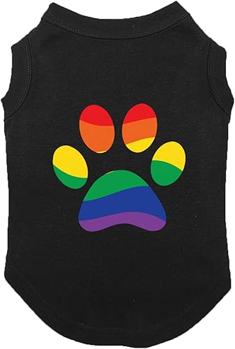 Paw Pride - Camisa para cachorro LGBTQ (negro, talla M)