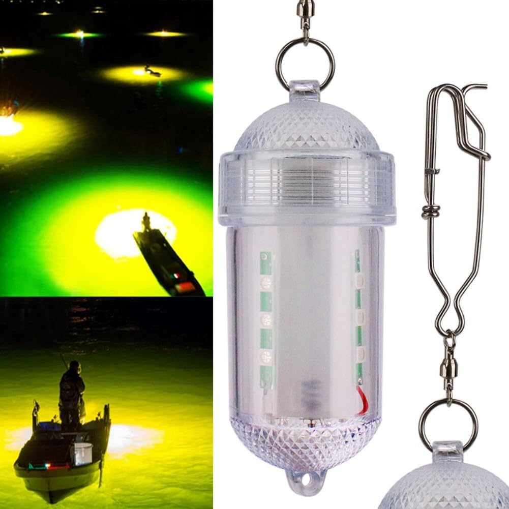 Set 6 Lumières Leurres De Pêche Sous-marines - Design Fisheye, 5 Couleurs, LED 30h, Pêche Sur Glace, Mer, Bateau