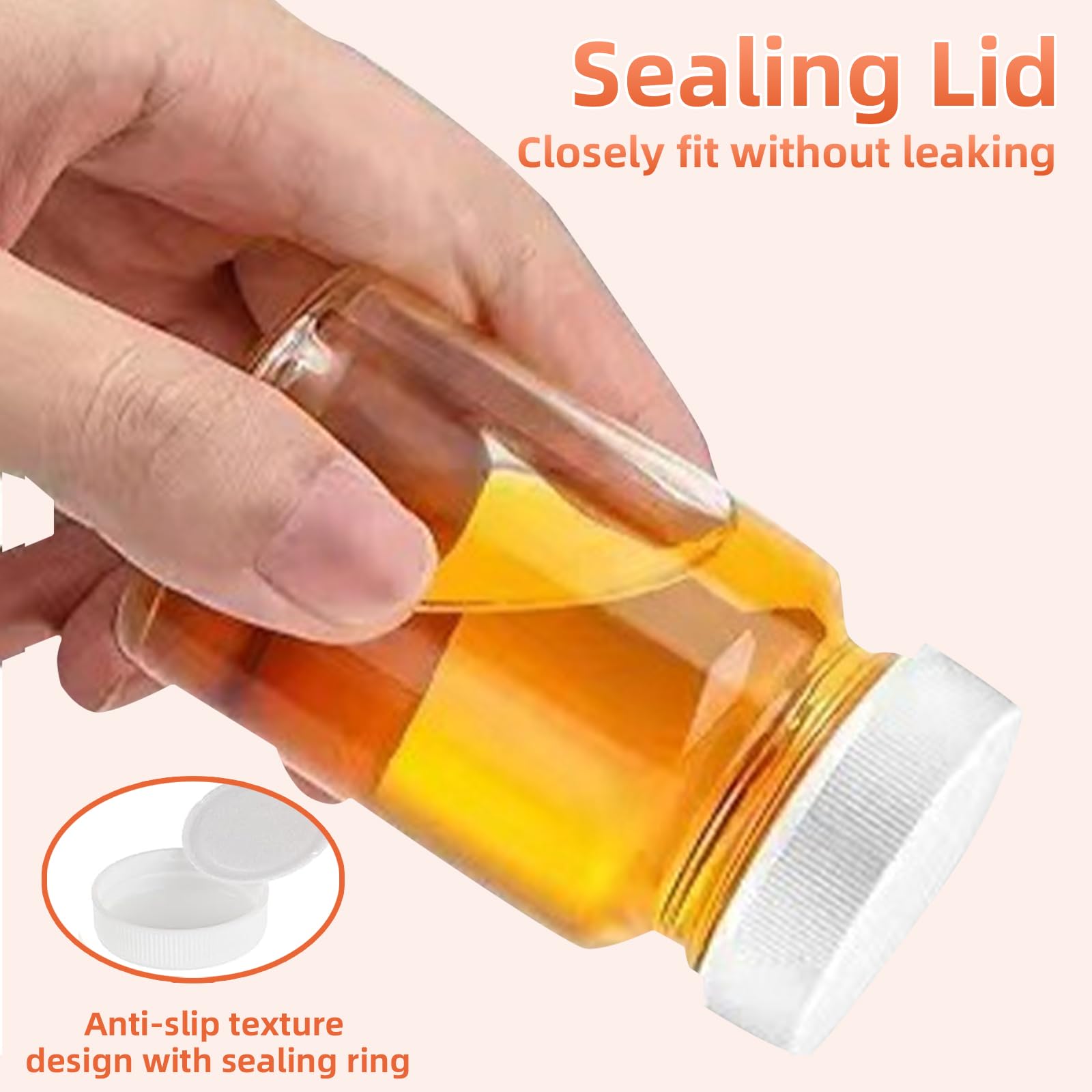 Dinhauyon Reusable Small Clear Jar for Juice Mini Glass Bottles,12Pcs Bottles - Image 3