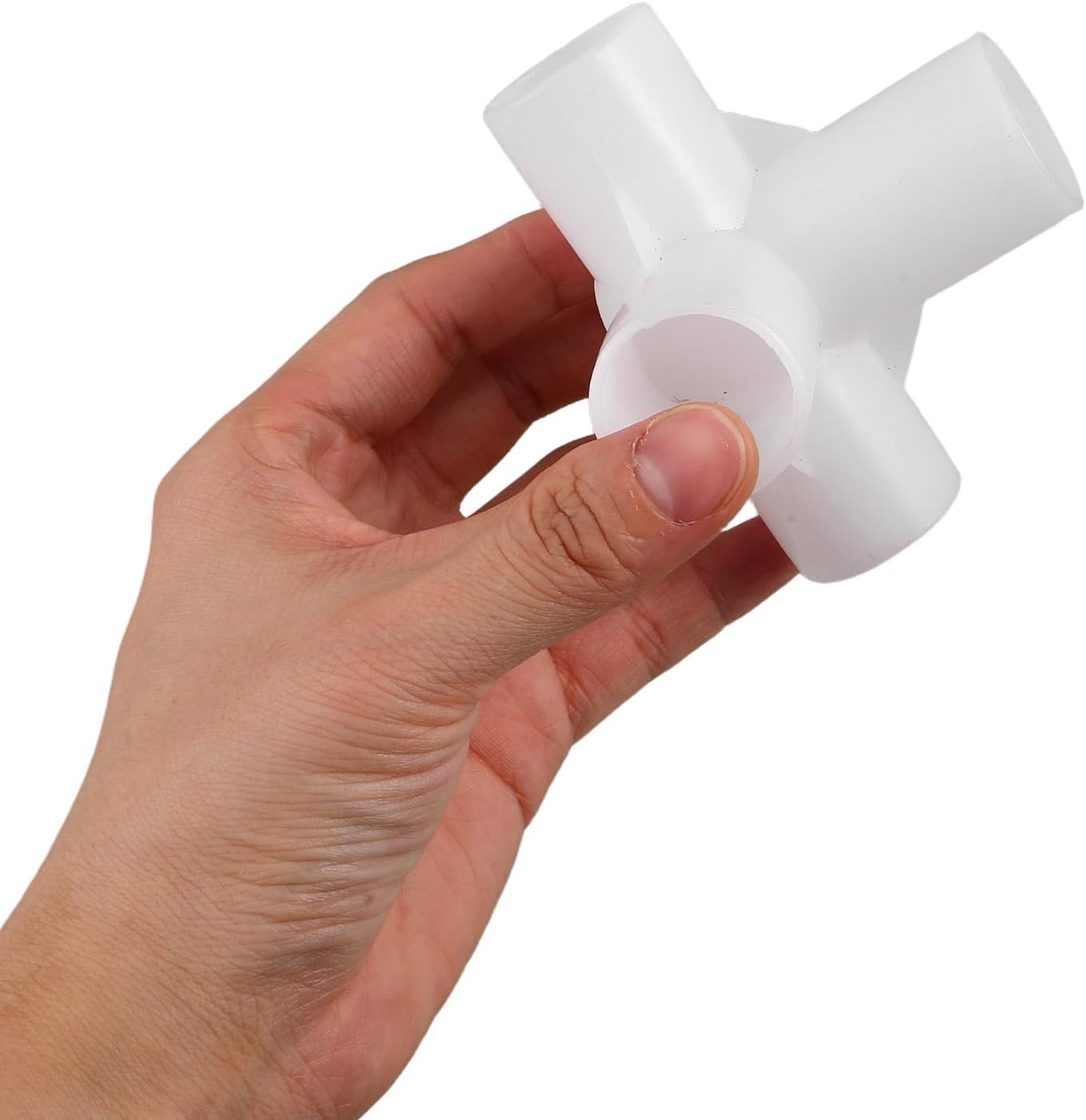 10pcs Clothing Rack Rod Connector: 4 Ways Closet Rod Tee Coupling - Plastic Shoe Rack Connector for Cabinet/Wardrobe/Dryer I.D 24.5mm