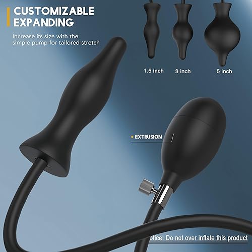 Miniatura 8 de Tapón anal inflable de silicona expandible.