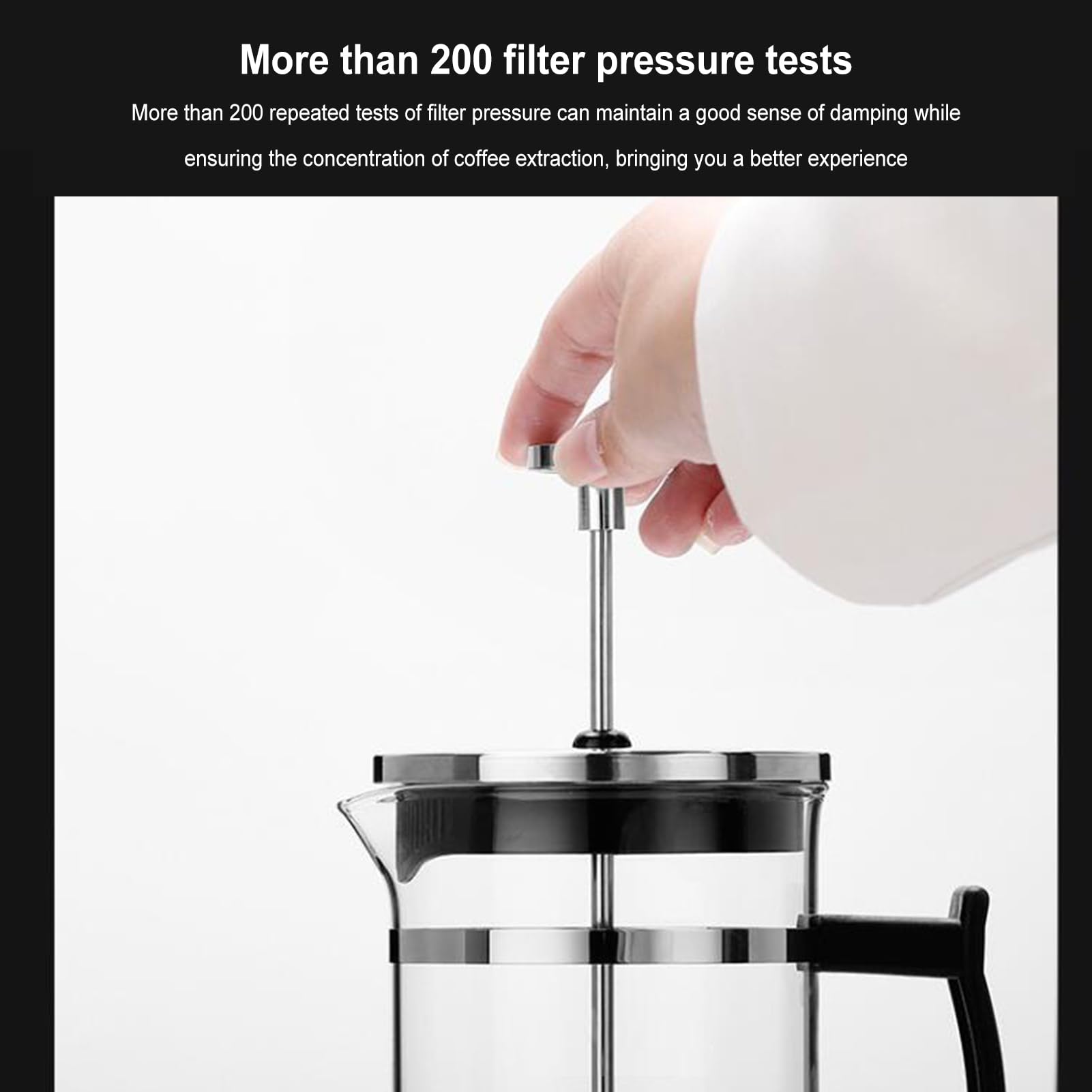French Press Caffettiera Francese - Triplo Filtro Inox, Manico Antiscivolo | Ideale Per Viaggi E Casa - Foto 3