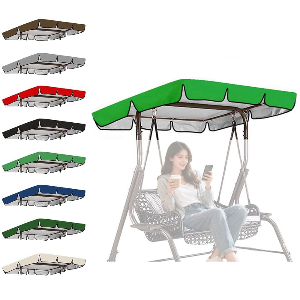 Qcknkmgg Cyan Replacement Canopy For Outdoor Swing, Porch Swing Canopy Replacement Multicolor Multiple Sizes(,56X47x7in(142X120x18cm))